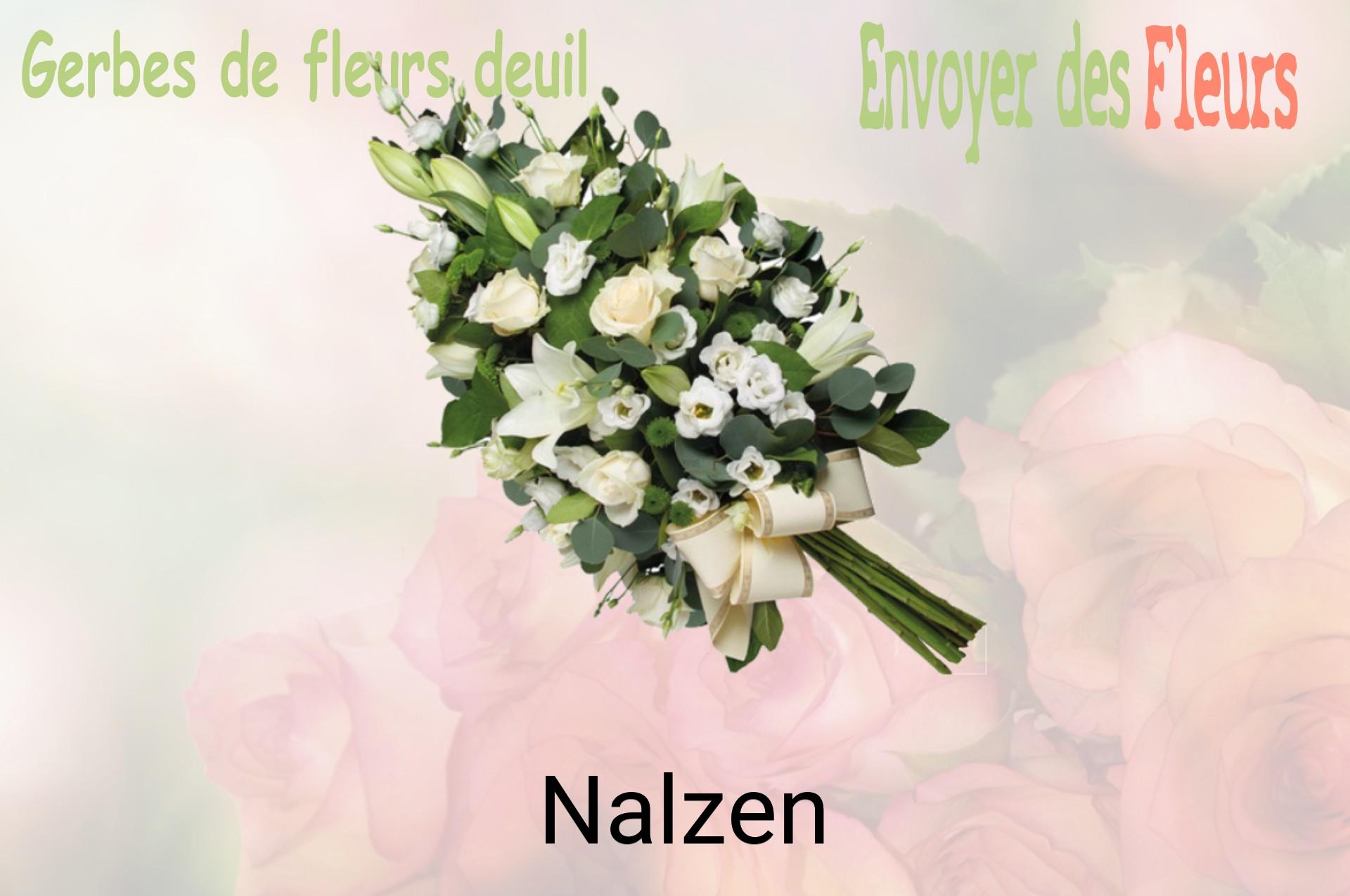 Gerbe de fleurs de deuil livrée à Nalzen